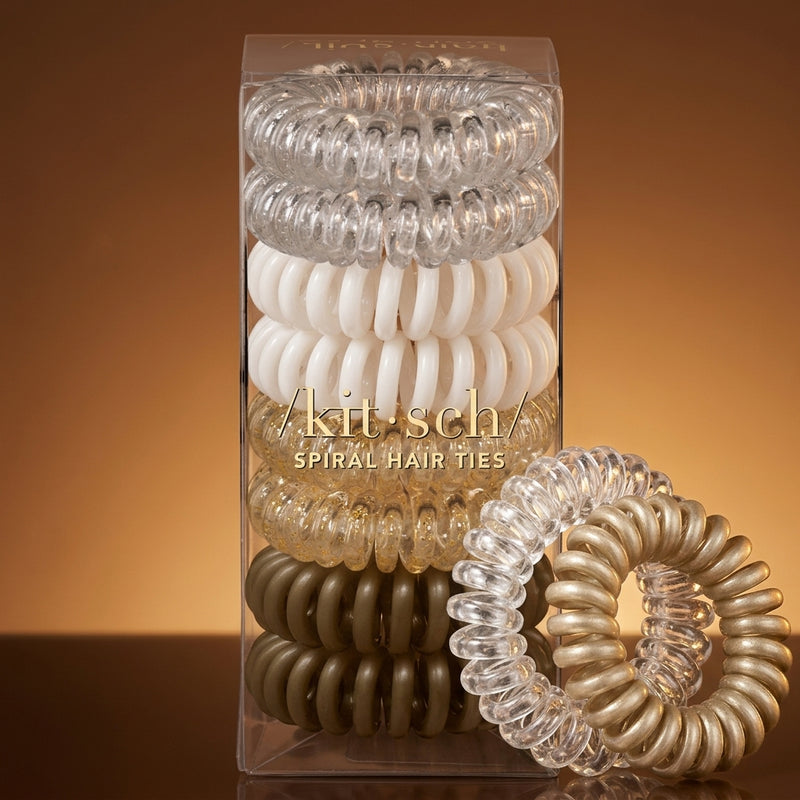 No-Crease Spiral Hair Ties - Blonde