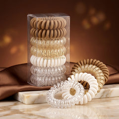 No-Crease Spiral Hair Ties - Blonde