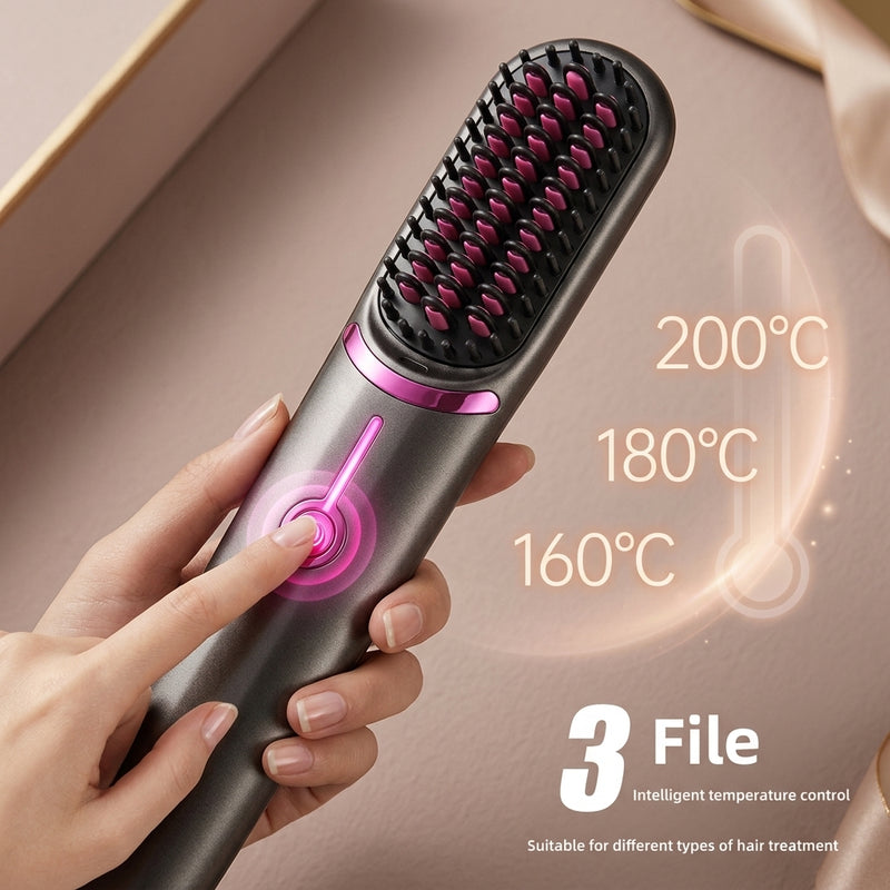 2 in 1 Wireless Hair Straightener & Curler