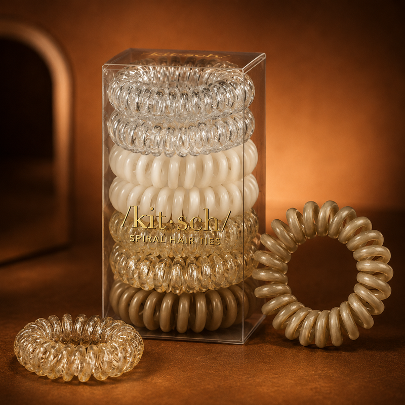 No-Crease Spiral Hair Ties - Blonde