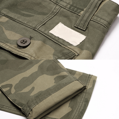 Men's Camouflage Multi-pocket Cotton Slim Cargo Pants 08327889Z