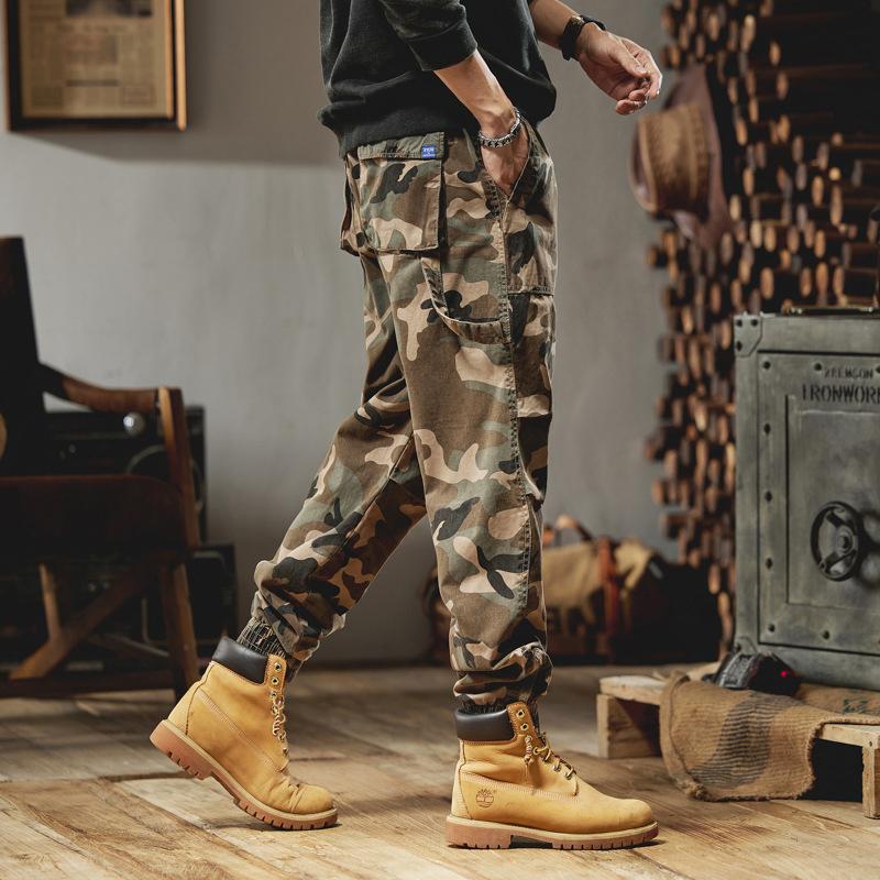 Men's Casual Retro Camouflage Cargo Pants 87239137Y