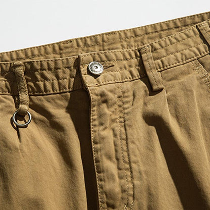 Pantalones Cargo de Algodón Vintage con Cierre para Hombre, Holgados y de Múltiples Bolsillos