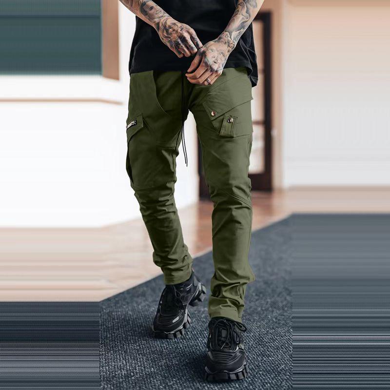 Men's Casual Multi-pocket Zipper Decor Cargo Pants 41490042Z