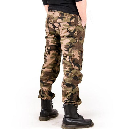 Men's Camouflage Multi-pocket Cotton Loose Cargo Pants 47117902Z