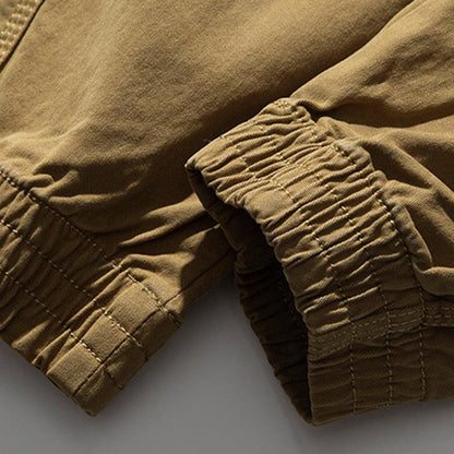 Pantalones Cargo de Algodón Vintage con Cierre para Hombre, Holgados y de Múltiples Bolsillos