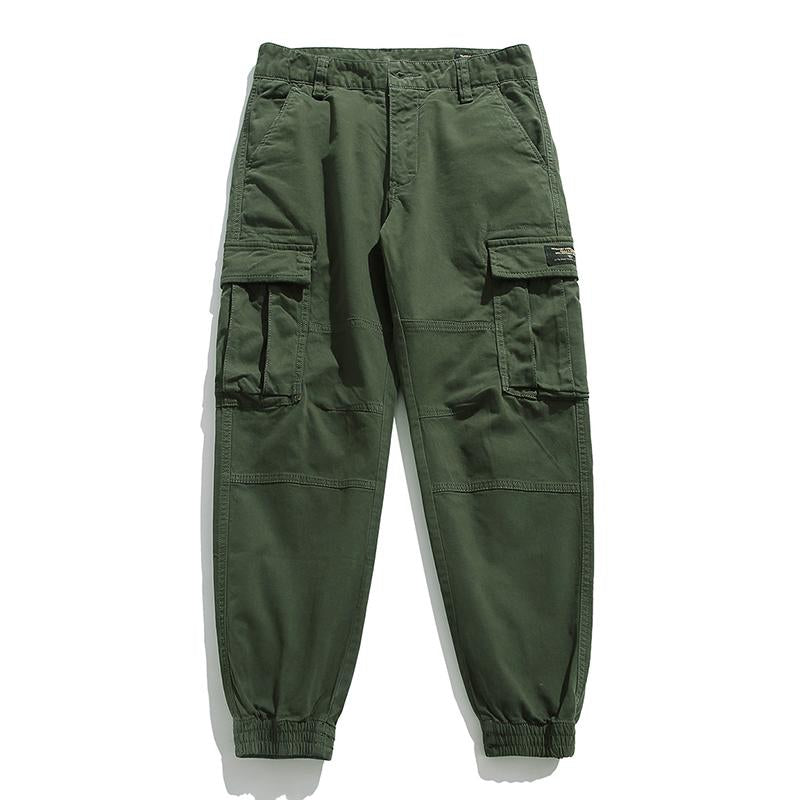 Men's Casual Solid Color Loose Multi-Pocket Cargo Pants 89116236M