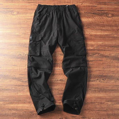 Pantalones Cargo Rectos y Holgados para Exteriores con Opción de Desmontaje para Hombre