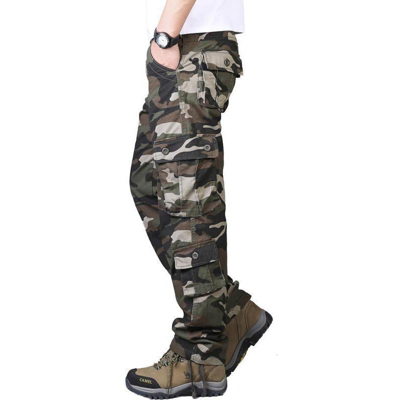 Men's Casual Outdoor Multi-Pocket Camouflage Loose Cargo Pants 47533965M