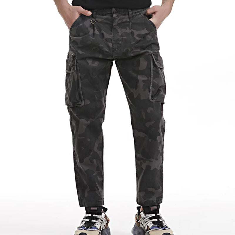 Men's Casual Outdoor Multi-Pocket Camouflage Cargo Pants 85370744M