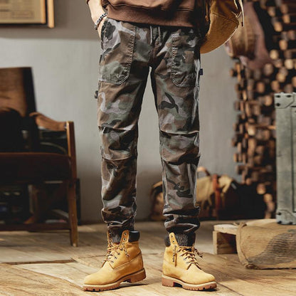 Men's Casual Retro Camouflage Cargo Pants 87239137Y