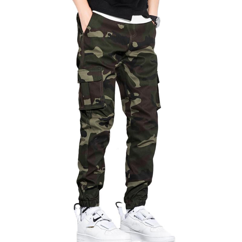 Men's Casual Camouflage Multi Pocket Cargo Pants 48398421Y