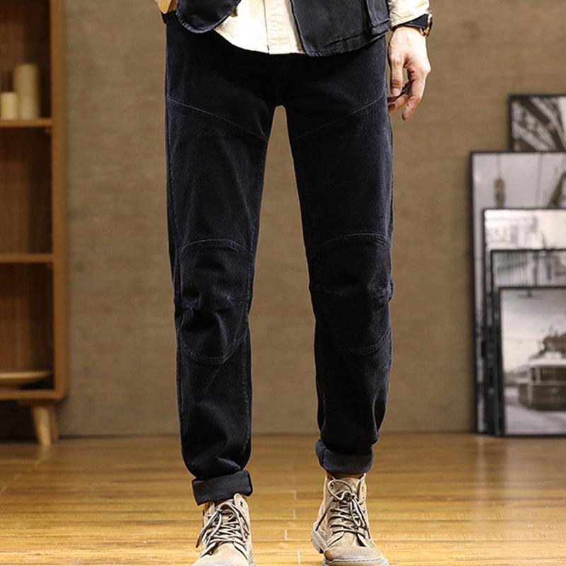 Men's Casual Solid Color Corduroy Straight Pants 11763060Y