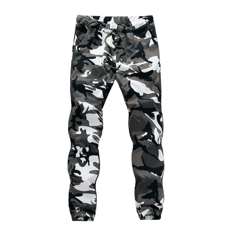 Men's Casual Camo Drawstring Cargo Pants 88764434Y