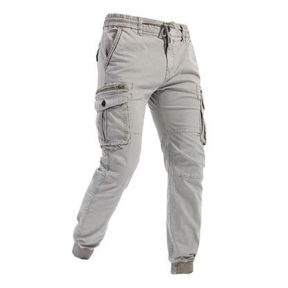 Men's Casual Outdoor Multi-Pocket Elastic Waist Cargo Pants 67665522M