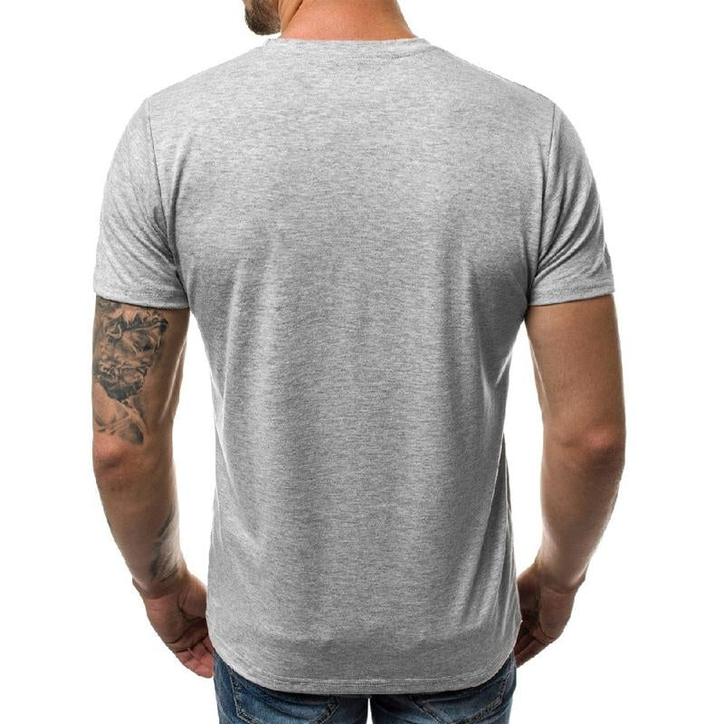 Camiseta de algodón de cuello redondo para hombre