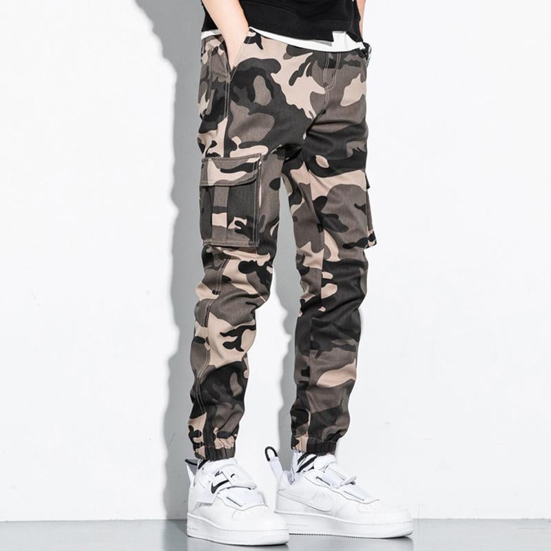 Men's Casual Camouflage Multi Pocket Cargo Pants 48398421Y