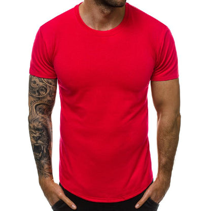 Camiseta de algodón de cuello redondo para hombre