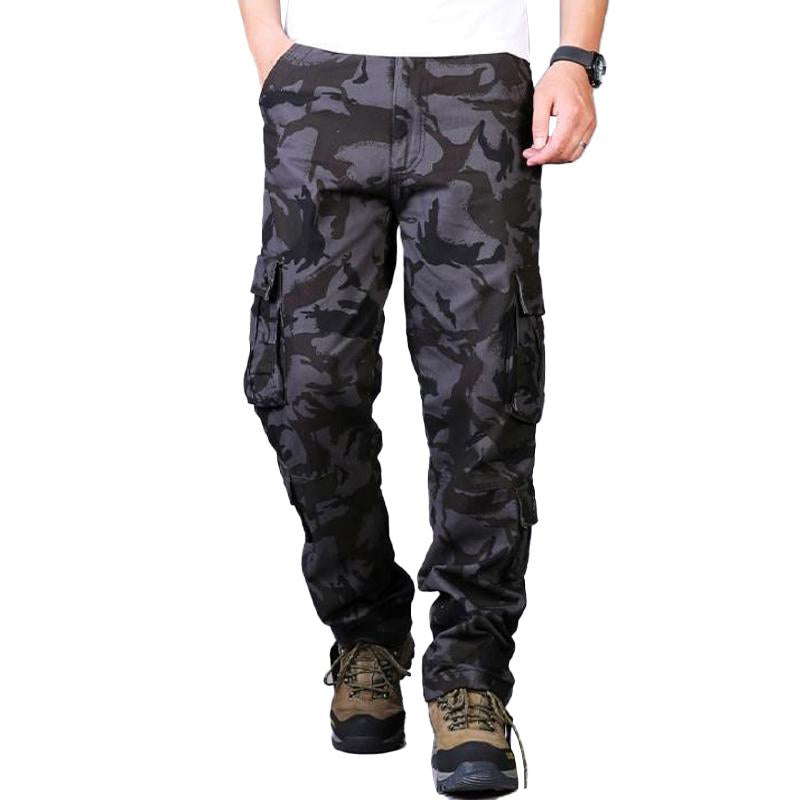 Men's Casual Outdoor Multi-Pocket Camouflage Loose Cargo Pants 47533965M