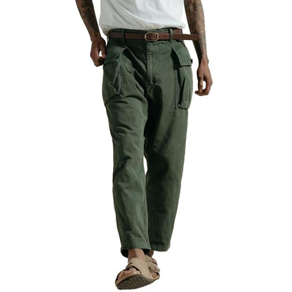 Men's Casual Cotton Straight Loose Cargo Pants 35581011M