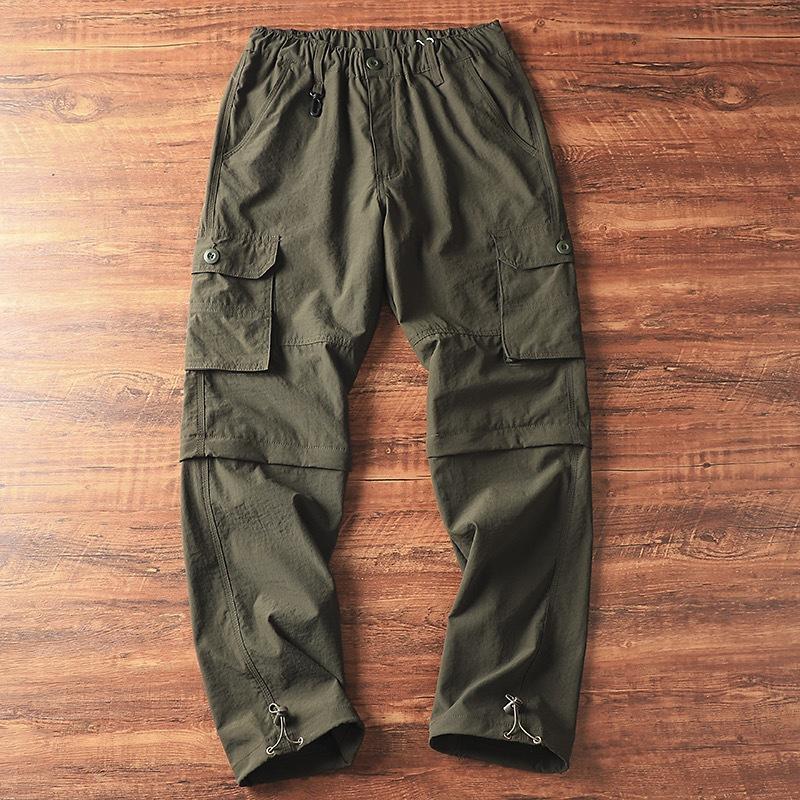 Pantalones Cargo Rectos y Holgados para Exteriores con Opción de Desmontaje para Hombre