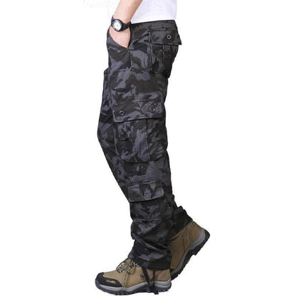 Men's Casual Outdoor Multi-Pocket Camouflage Loose Cargo Pants 47533965M