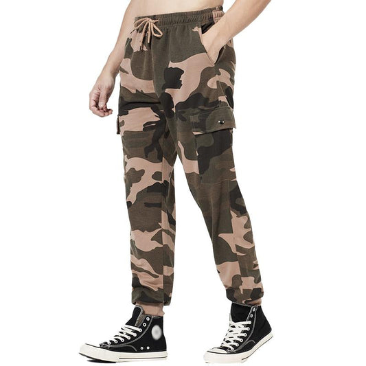 Men's Camo Loose Multi-Pocket Drawstring Cargo Pants 13042312Y