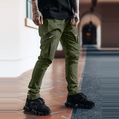 Men's Casual Multi-pocket Zipper Decor Cargo Pants 41490042Z