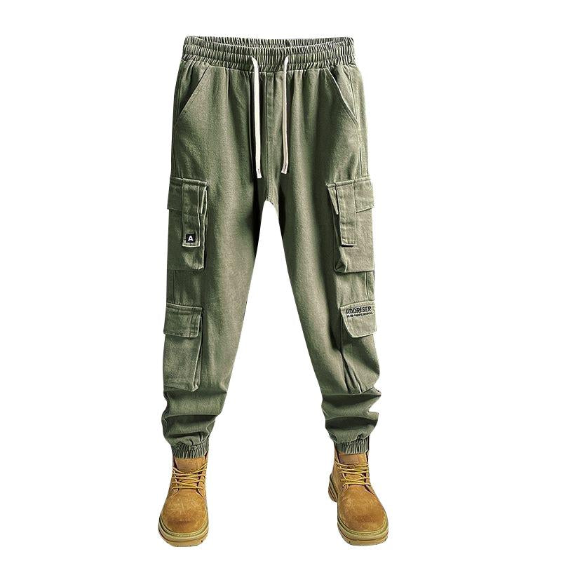 Men's Casual Multi-Pocket Drawstring Cargo Pants 55874255Y