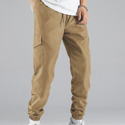 Men's Casual Solid Color Multi-Pocket Cargo Pants 22762837Y