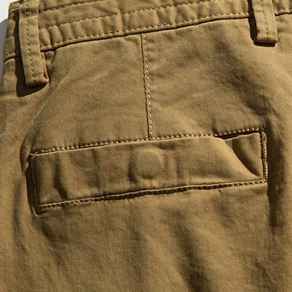 Pantalones Cargo de Algodón Vintage con Cierre para Hombre, Holgados y de Múltiples Bolsillos