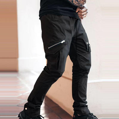 Men's Casual Multi-pocket Zipper Decor Cargo Pants 41490042Z