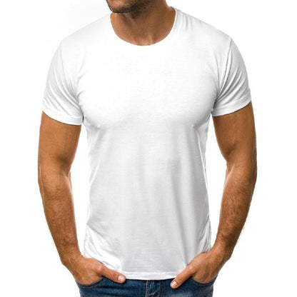 Camiseta de algodón de cuello redondo para hombre