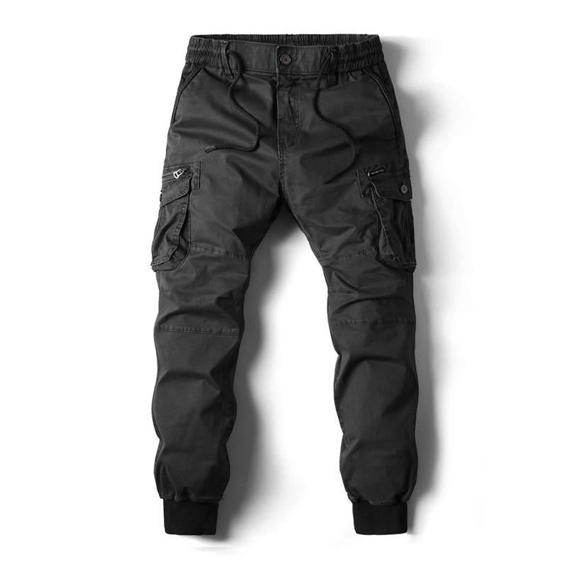 Men's Casual Outdoor Multi-Pocket Elastic Waist Cargo Pants 67665522M