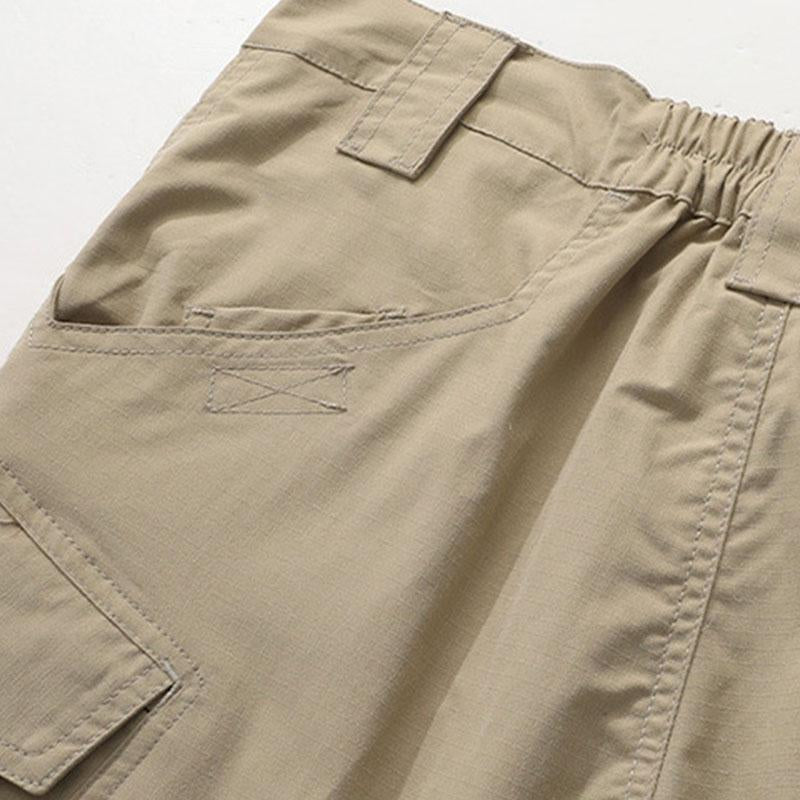 Men's Casual Solid Color Multi-Pocket Straight Leg Cargo Pants 52589962M