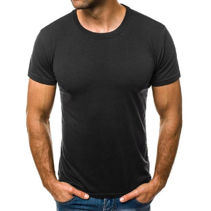 Camiseta de algodón de cuello redondo para hombre