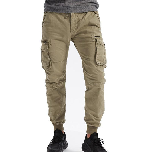 Pantalones Cargo Lavados Informales para Hombre con Múltiples Bolsillos