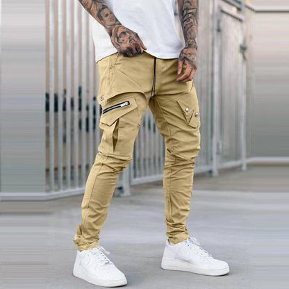 Men's Casual Multi-pocket Zipper Decor Cargo Pants 41490042Z