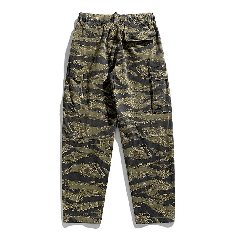 Men's Casual Outdoor Multi-Pocket Camouflage Straight Cargo Pants 49712038M