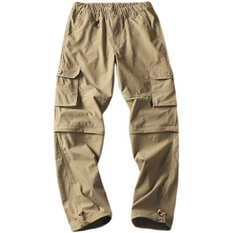 Pantalones Cargo Rectos y Holgados para Exteriores con Opción de Desmontaje para Hombre