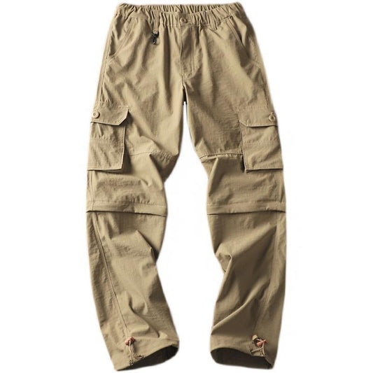 Pantalones Cargo Rectos y Holgados para Exteriores con Opción de Desmontaje para Hombre