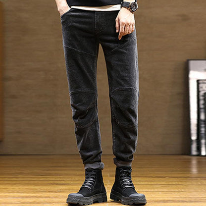 Men's Casual Solid Color Corduroy Straight Pants 11763060Y