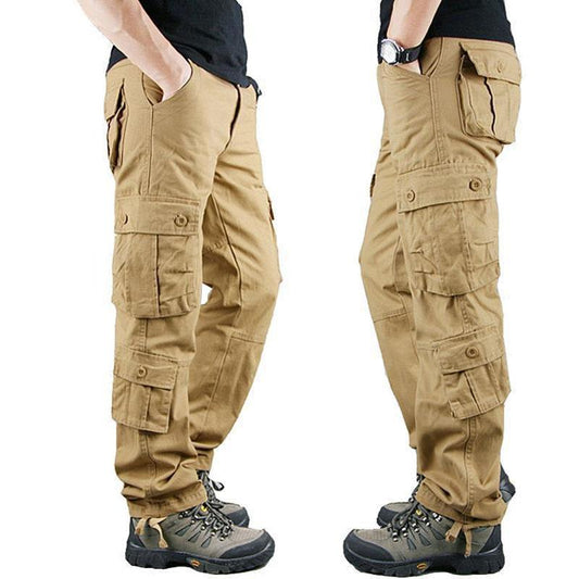 Men's Multi-Pocket Straight Casual Loose Cargo Pants 68301212M