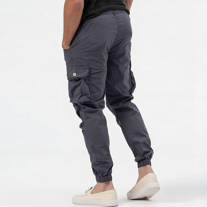 Pantalones Cargo para Hombre de Color Sólido con Bolsillos Tridimensionales