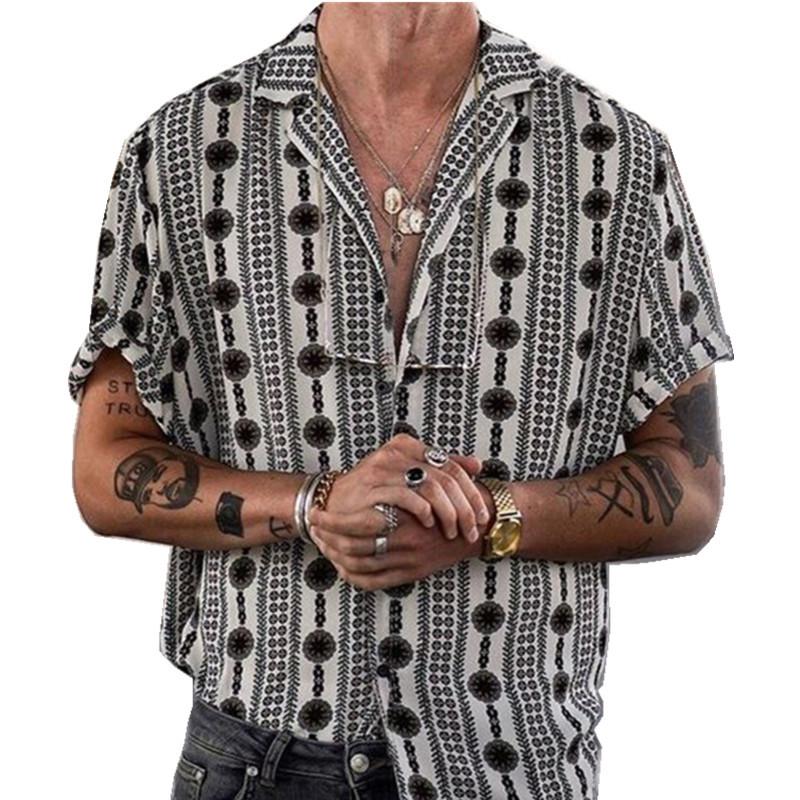 Camisa casual con solapa para hombre