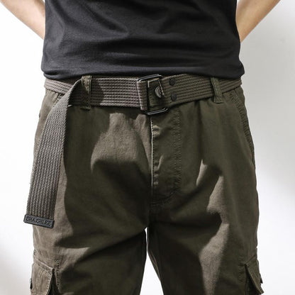 Men's Solid Loose Multi-Pocket Casual Cargo Pants 39124547Z