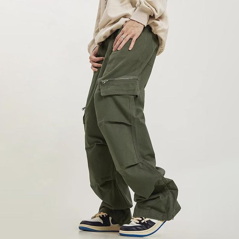 Men's Vintage Loose Straight Multi-pocket Cargo Pants 69658689Z