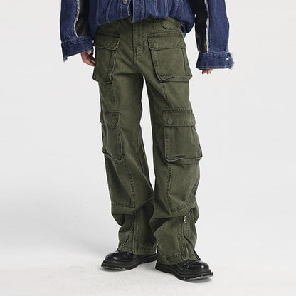 Men's Fashion Multi-pocket Straight Cargo Pants 74936719Z