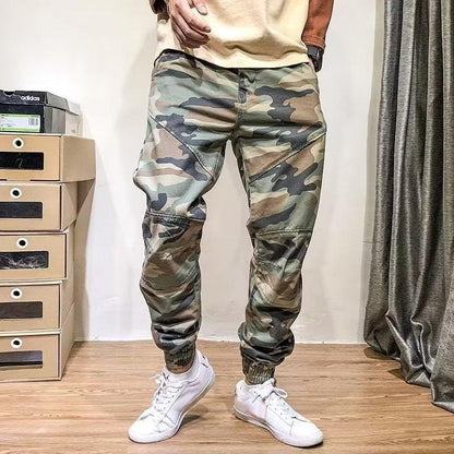 Men's Fashion Loose Camo Stitching Cargo Pants 72692686Z