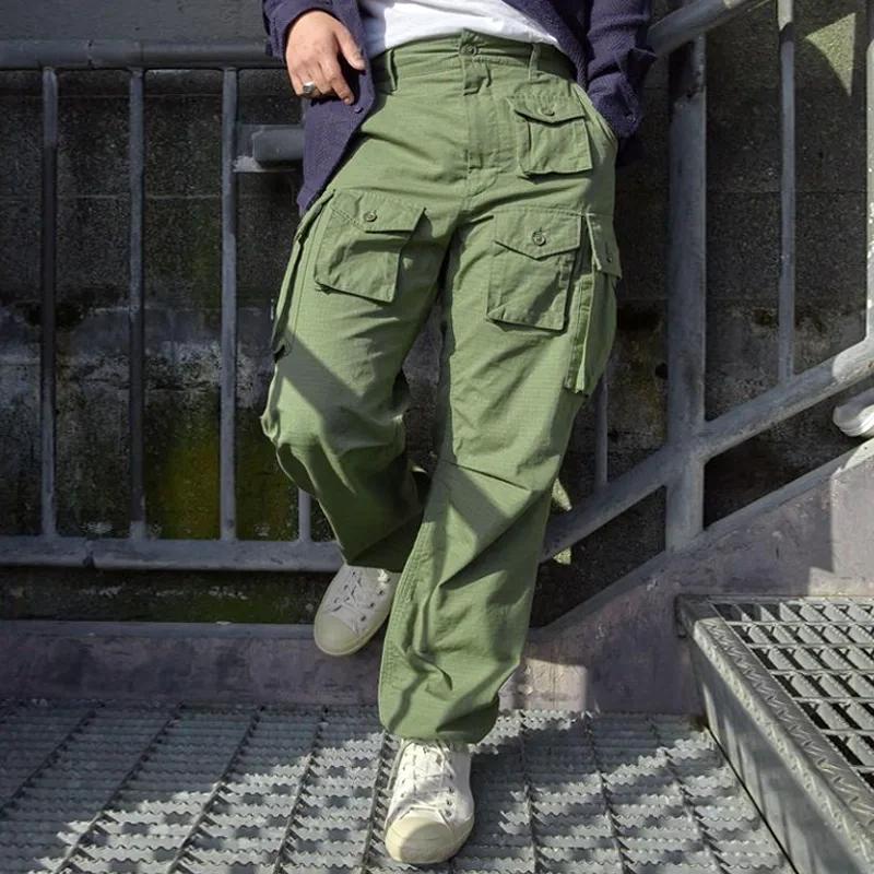 Men's Fashion Loose Multi-pocket Straight Cargo Pants 51647513Z